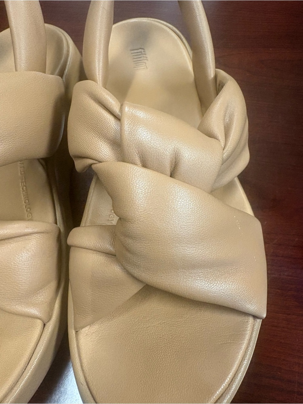 FitFlop Beige Knotted Slingback Sandals F Mode - Picture 3 of 14